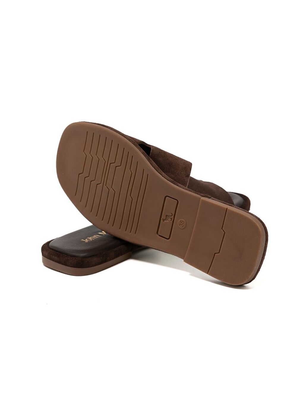 Kahverengi Kadın Terlik RC-25Y-001-R29615 Kahve Süet-4