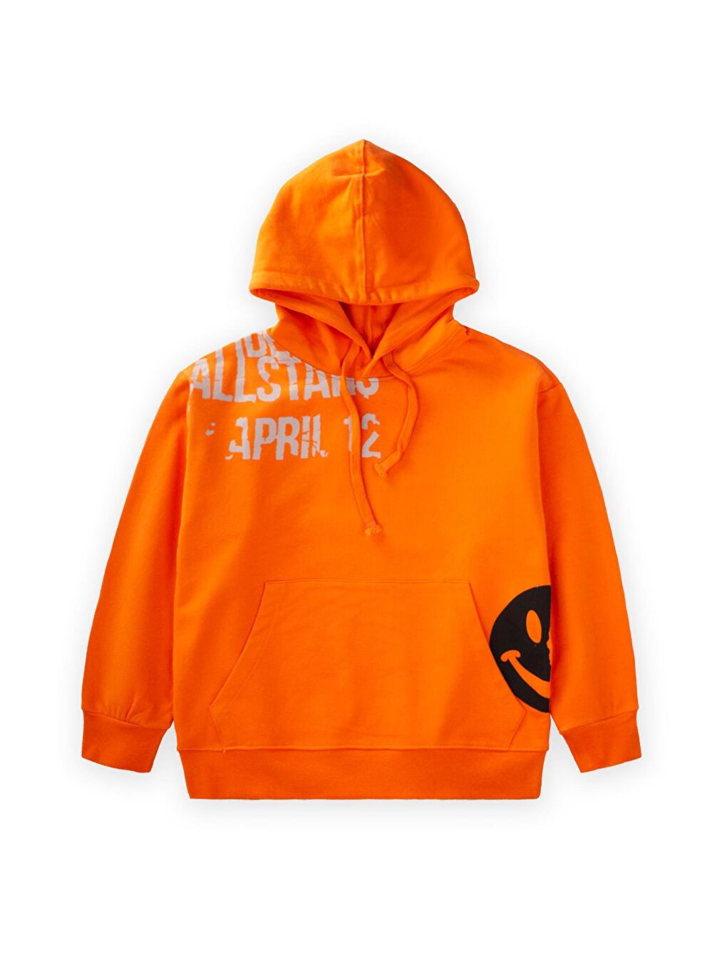 CİGİT April 12 Baskılı Kapüşonlu Sweatshirt 9 14 Yaş Turuncu