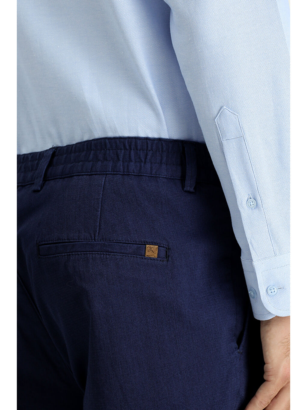 Lacivert Regular Fit Elastanlı Kanvas / Chino Pantolon-5