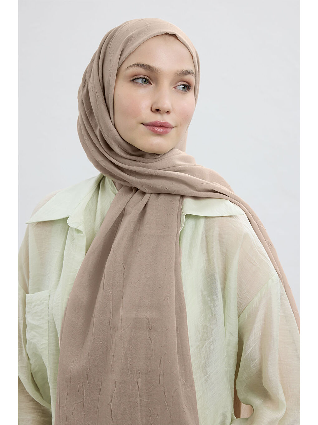 Bej Bambu Şal Nude-2