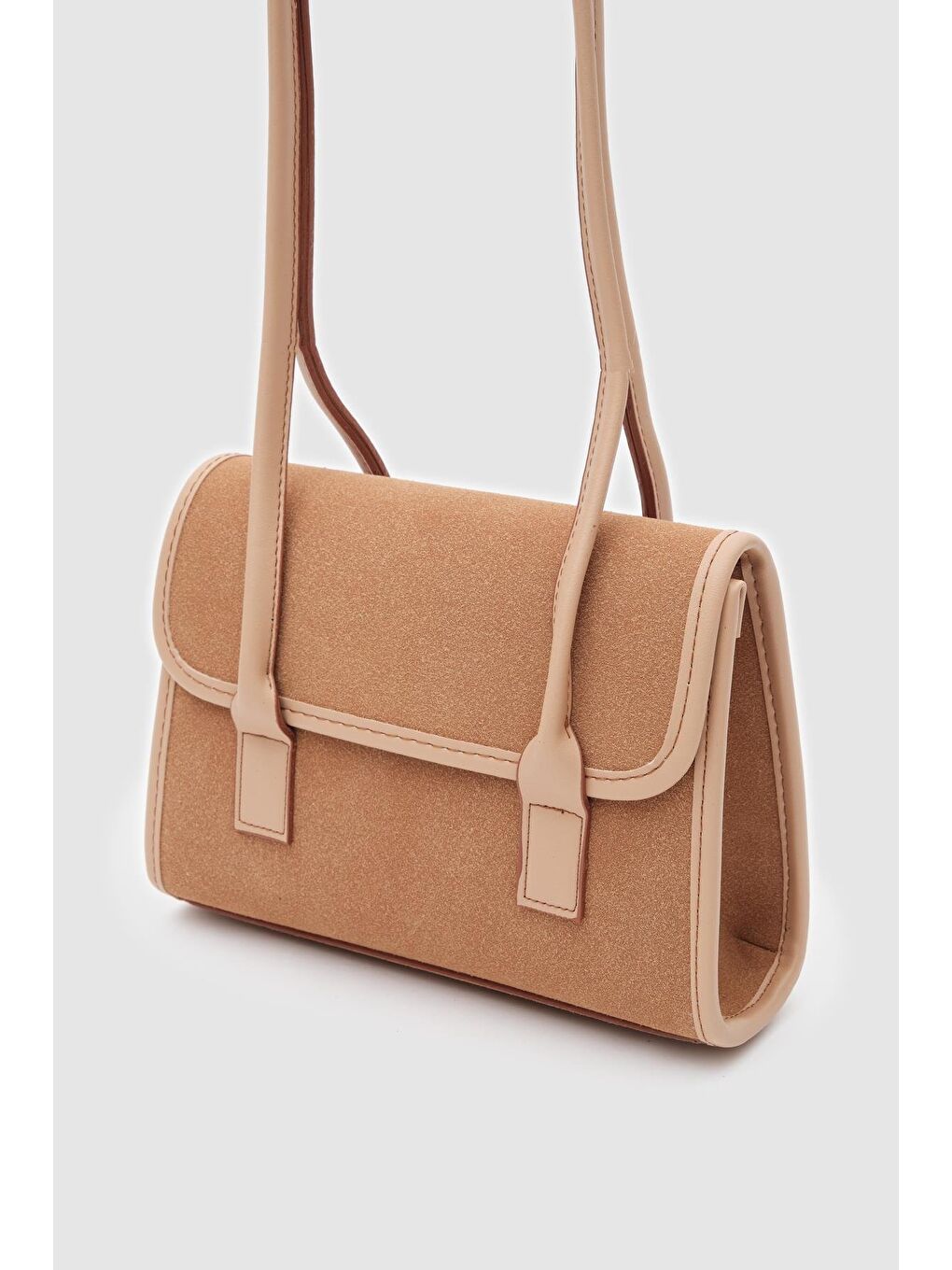 Kahverengi Mioni Süet Omuz Çantası Taba-2