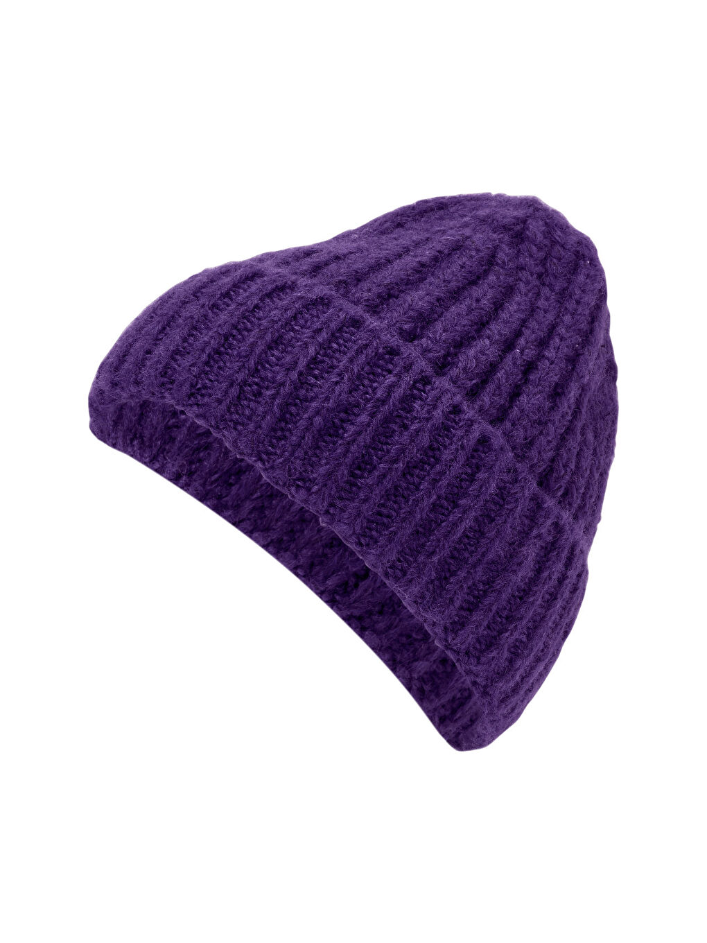 Kadın Lila Örgü Bere-1