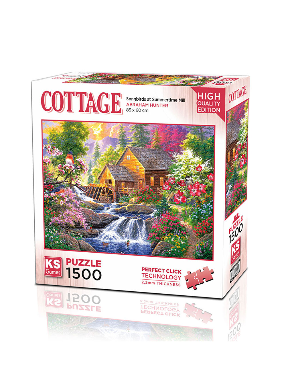 KS GAMES Renksiz Puzzle 1500 Parça Songbirds at Summertime Mill 22027