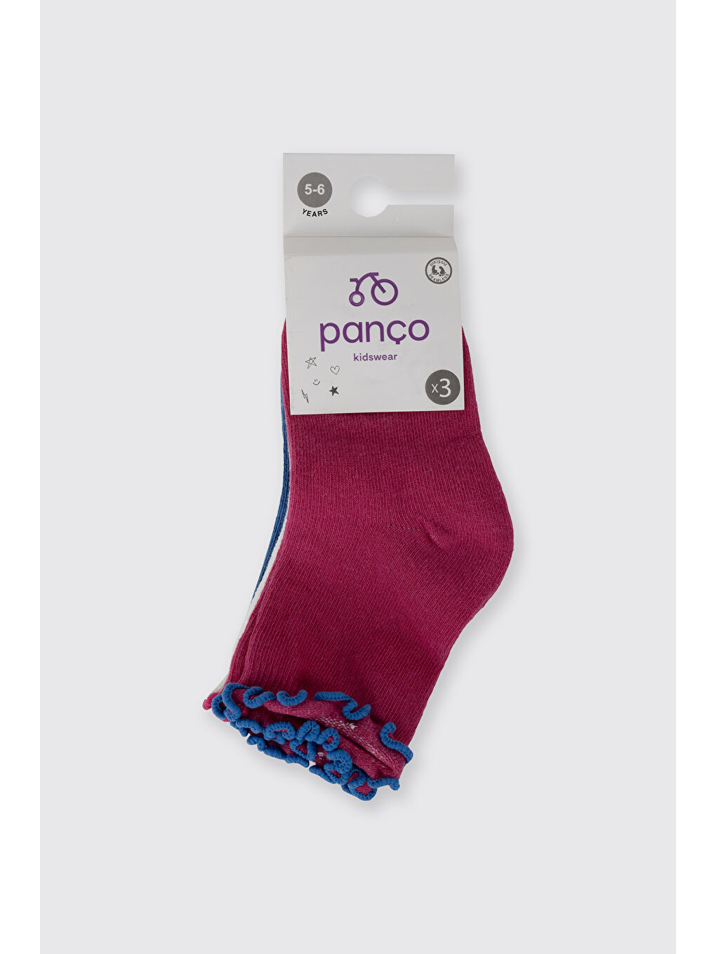 Karışık Kız Çocuk 3'lü Soket Çorap-1