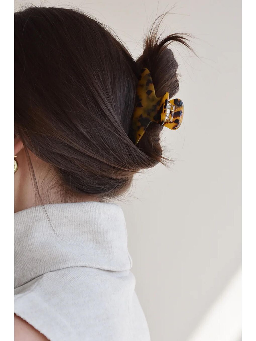 Kahverengi Carolina Kaplumbağa Sırtı Lüks Asetat Mandal Toka