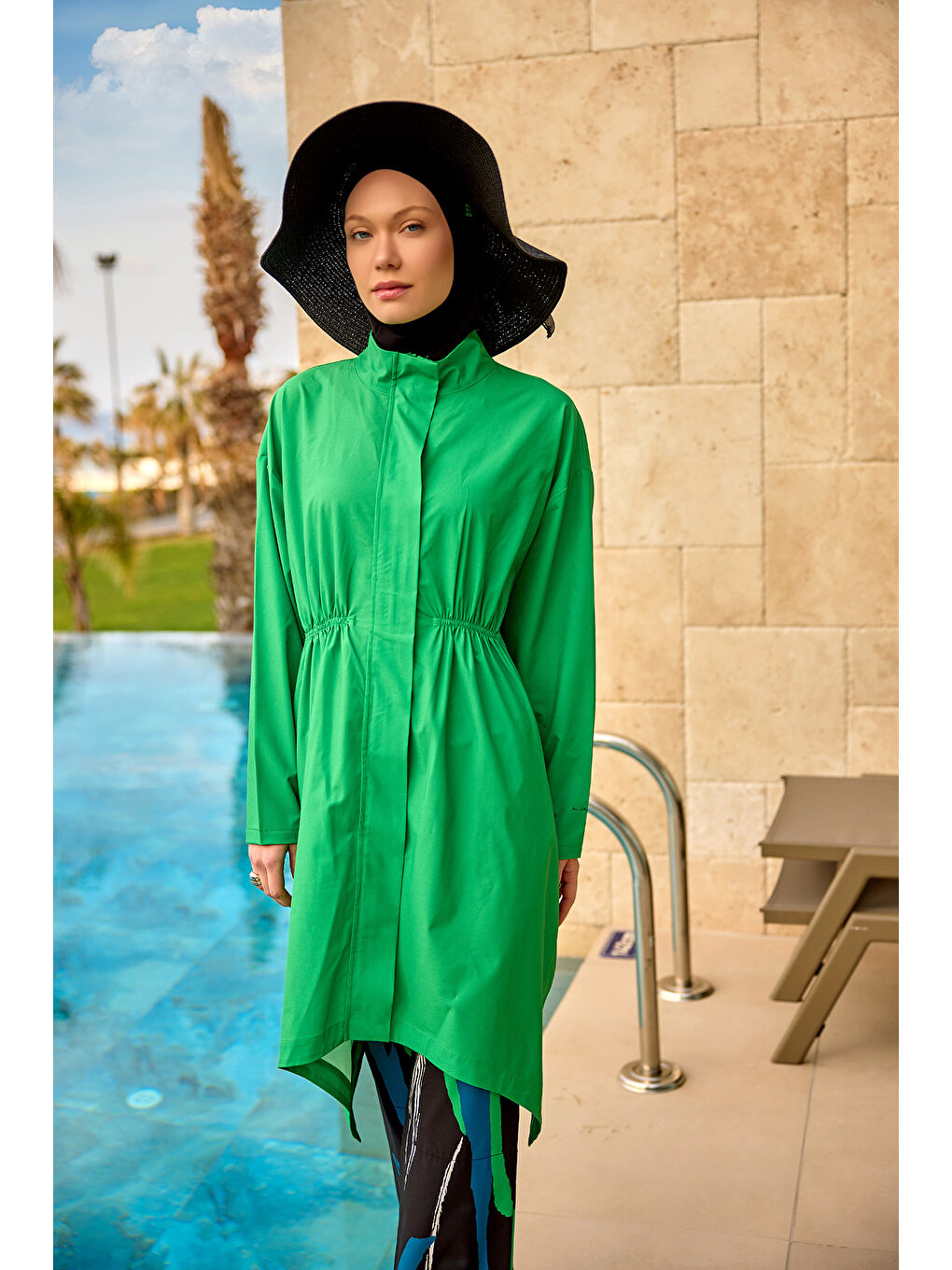 Tam Kapalı Tesettür Mayo M2503-1 Yeşil-3