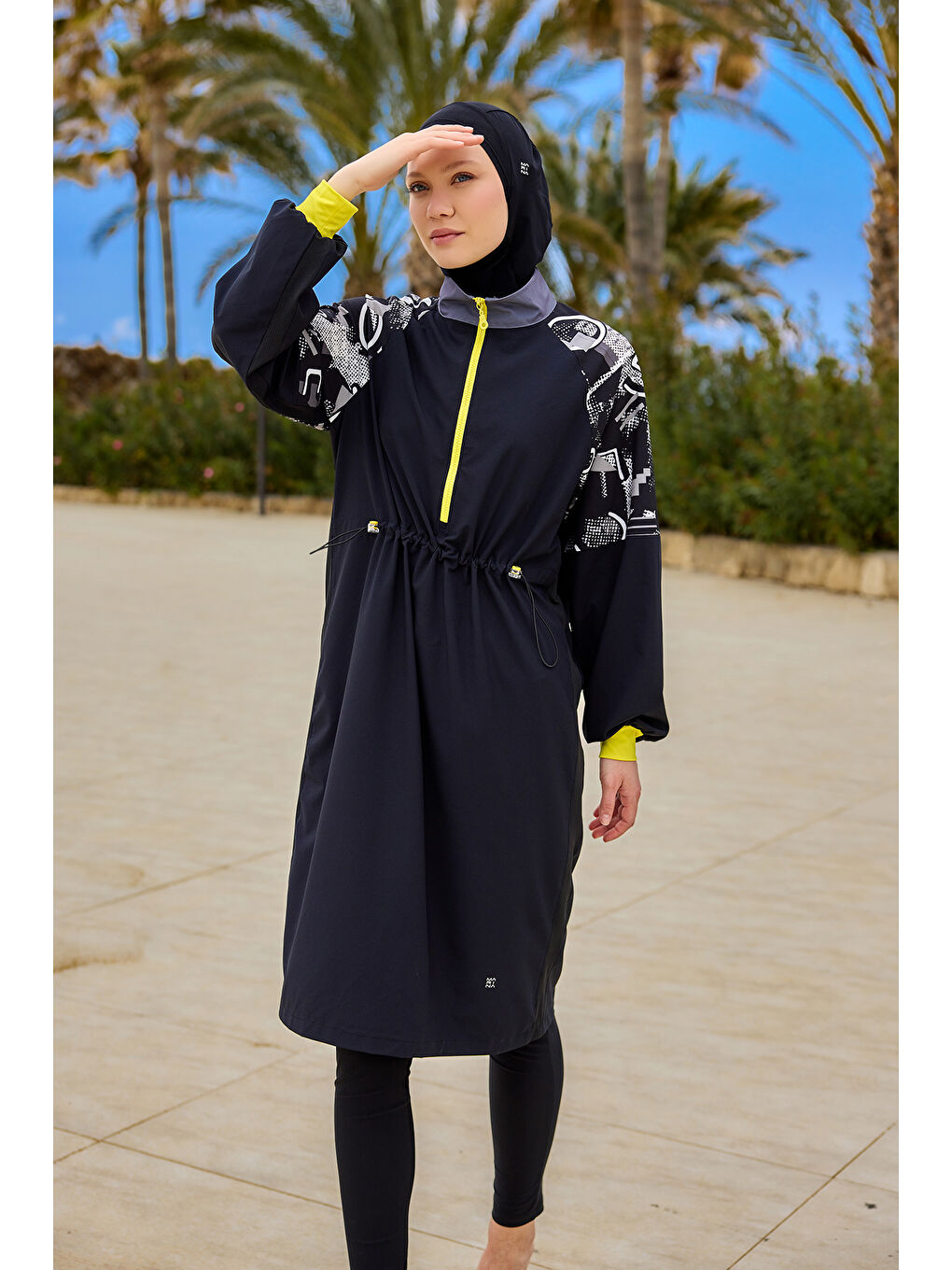 Tam Kapalı Tesettür Mayo M2512 Siyah-1