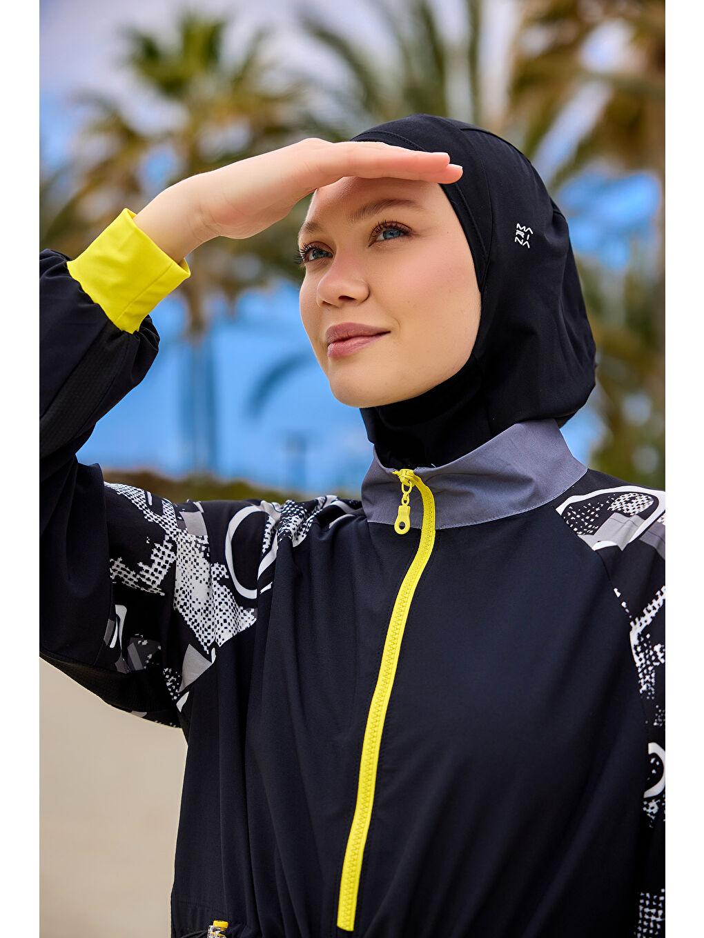 Tam Kapalı Tesettür Mayo M2512 Siyah-3