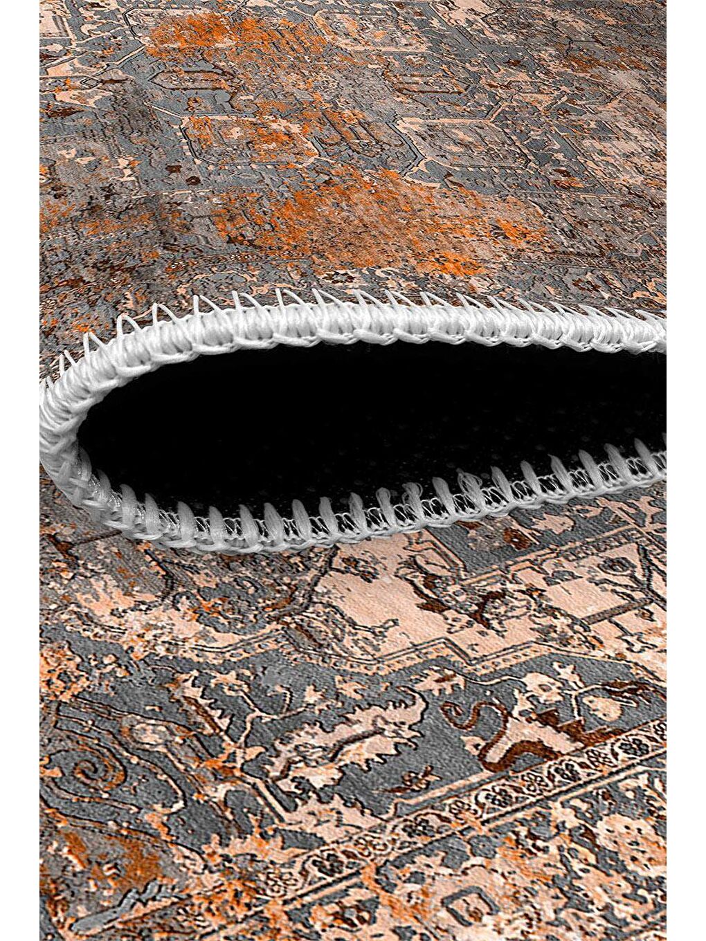 Kahverengi Premium Kalite, Pamuk ve Kaydırmaz Taban, Yıkanabilir, Modern Halı  180 x 280 cm-4