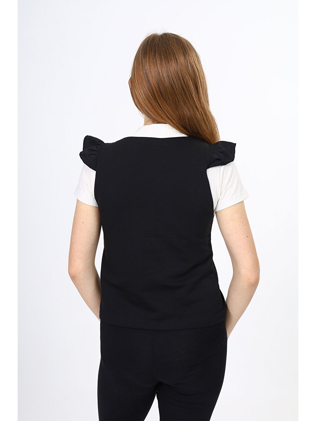 Siyah Kız Çocuk Okul Yelek-2