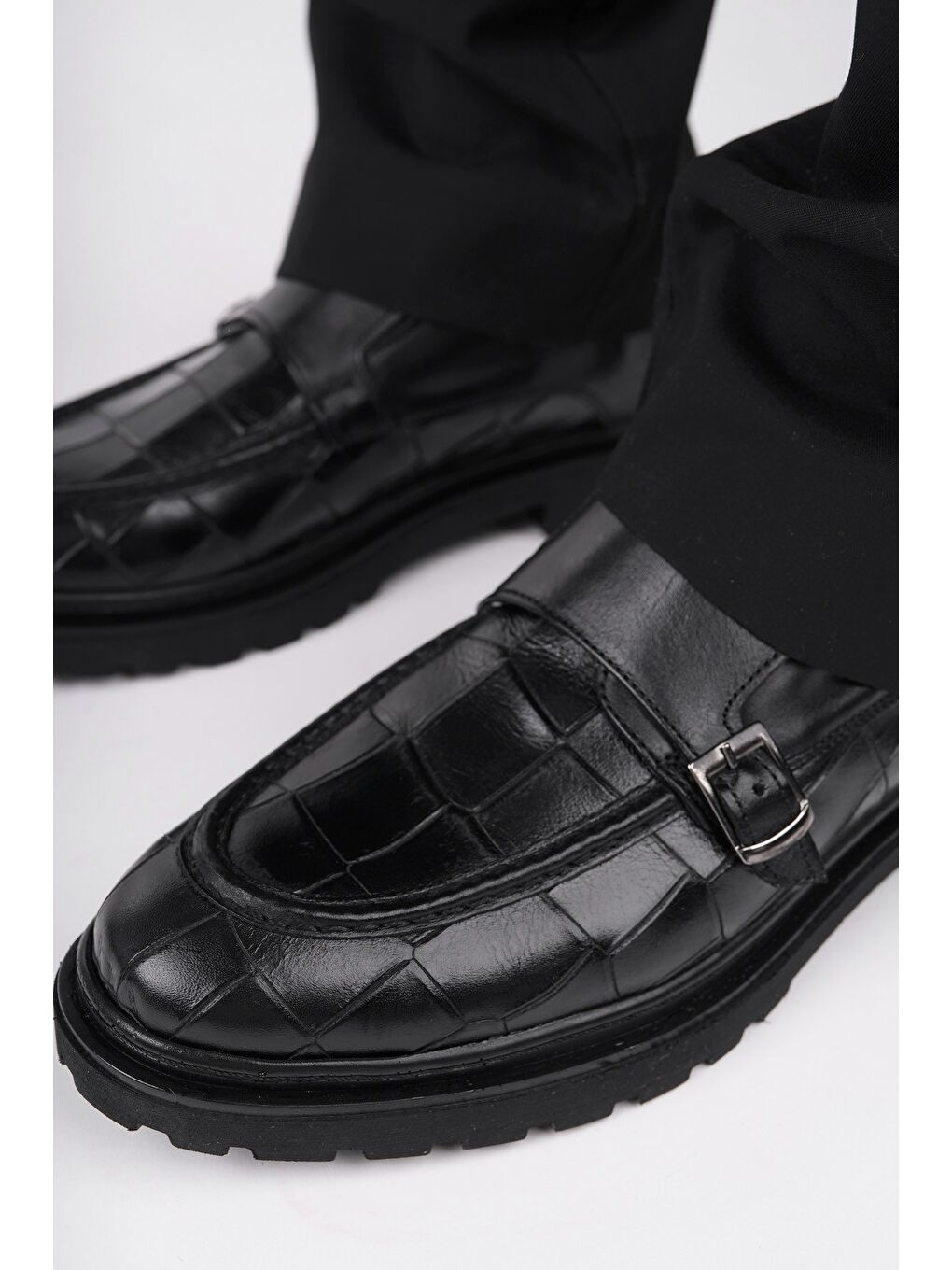 Siyah DİEGO Klasik Hakiki Deri Günlük Ortopedik Erkek Casual Ayakkabı-6