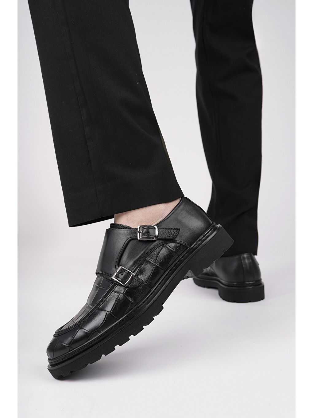 Siyah DİEGO Klasik Hakiki Deri Günlük Ortopedik Erkek Casual Ayakkabı-7