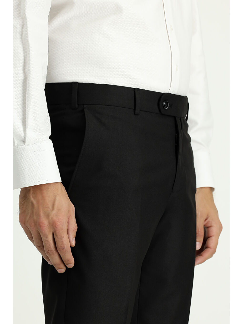 Siyah Regular Fit Klasik Kumaş Pantolon-2
