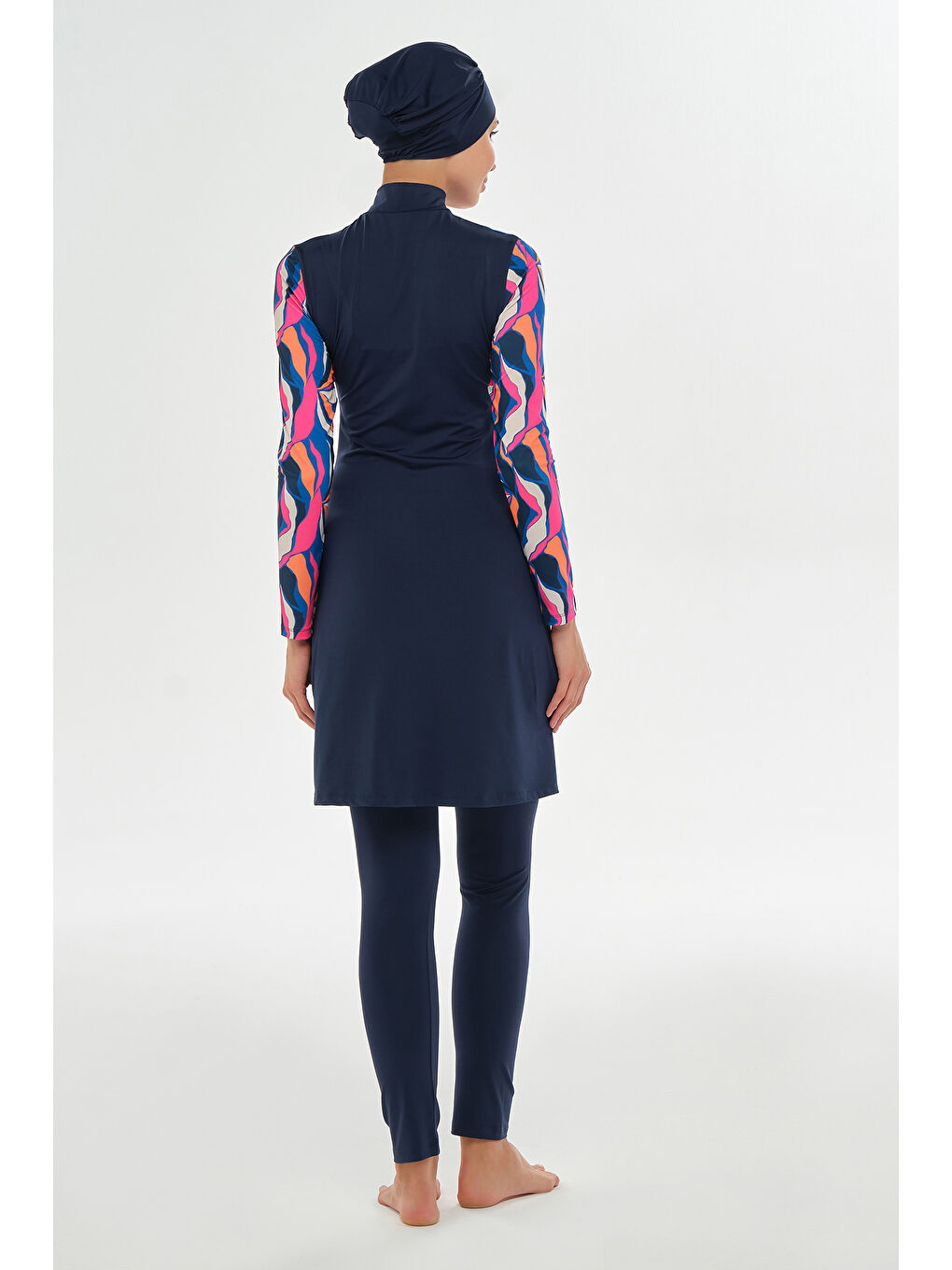 Elastanlı Tam Kapalı Tesettür Mayo 2107 Koyu Lacivert-2