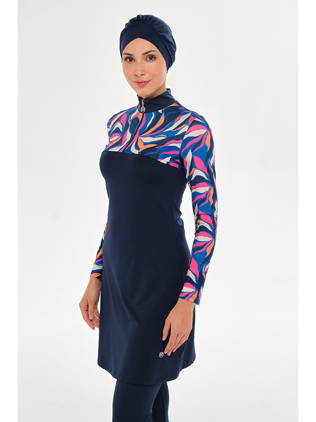 Elastanlı Tam Kapalı Tesettür Mayo 2107 Koyu Lacivert-4