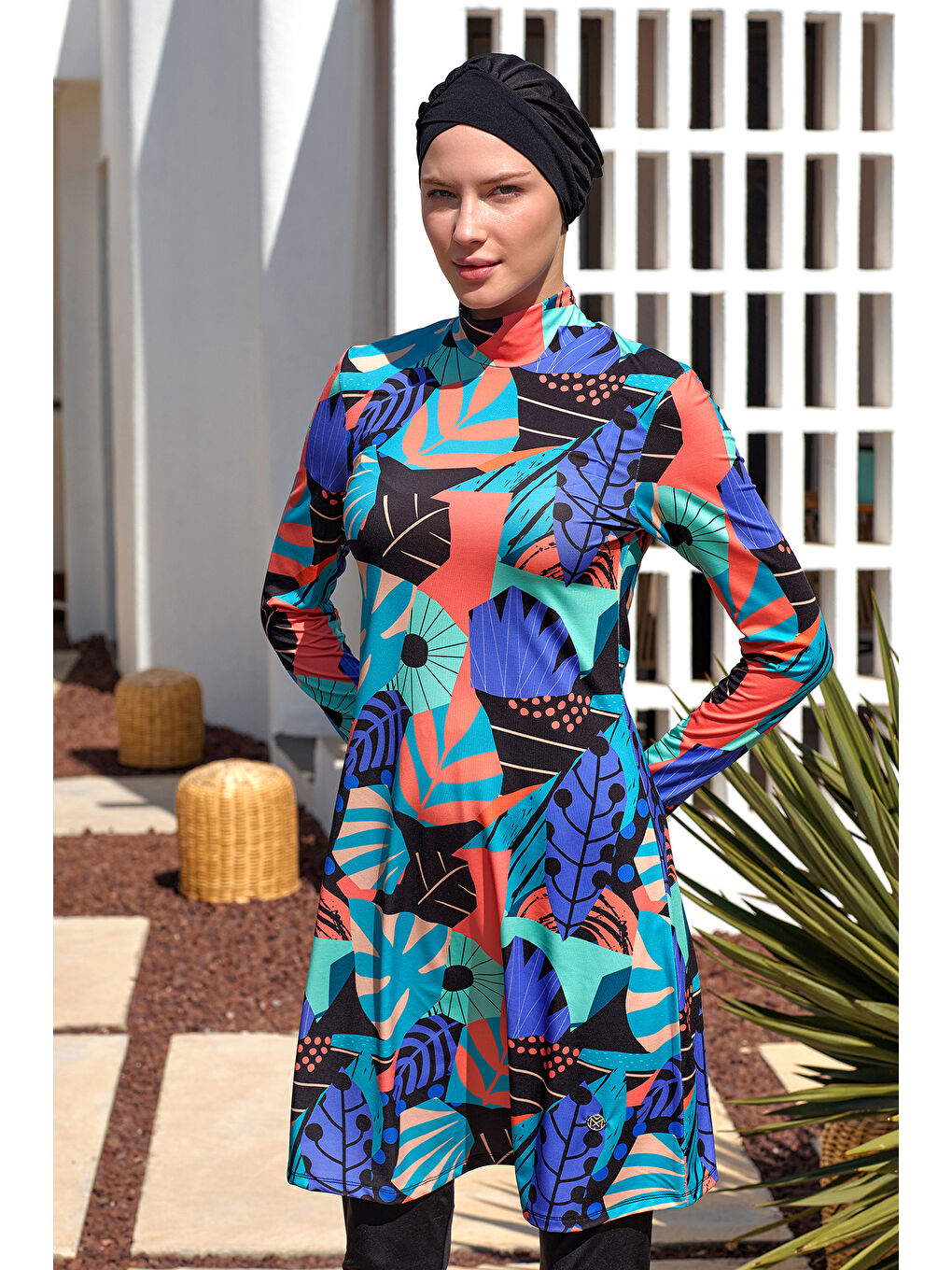 Elastanlı Tam Kapalı Tesettür Mayo 2104 Siyah