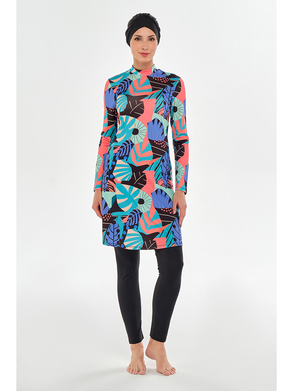 Elastanlı Tam Kapalı Tesettür Mayo 2104 Siyah-1