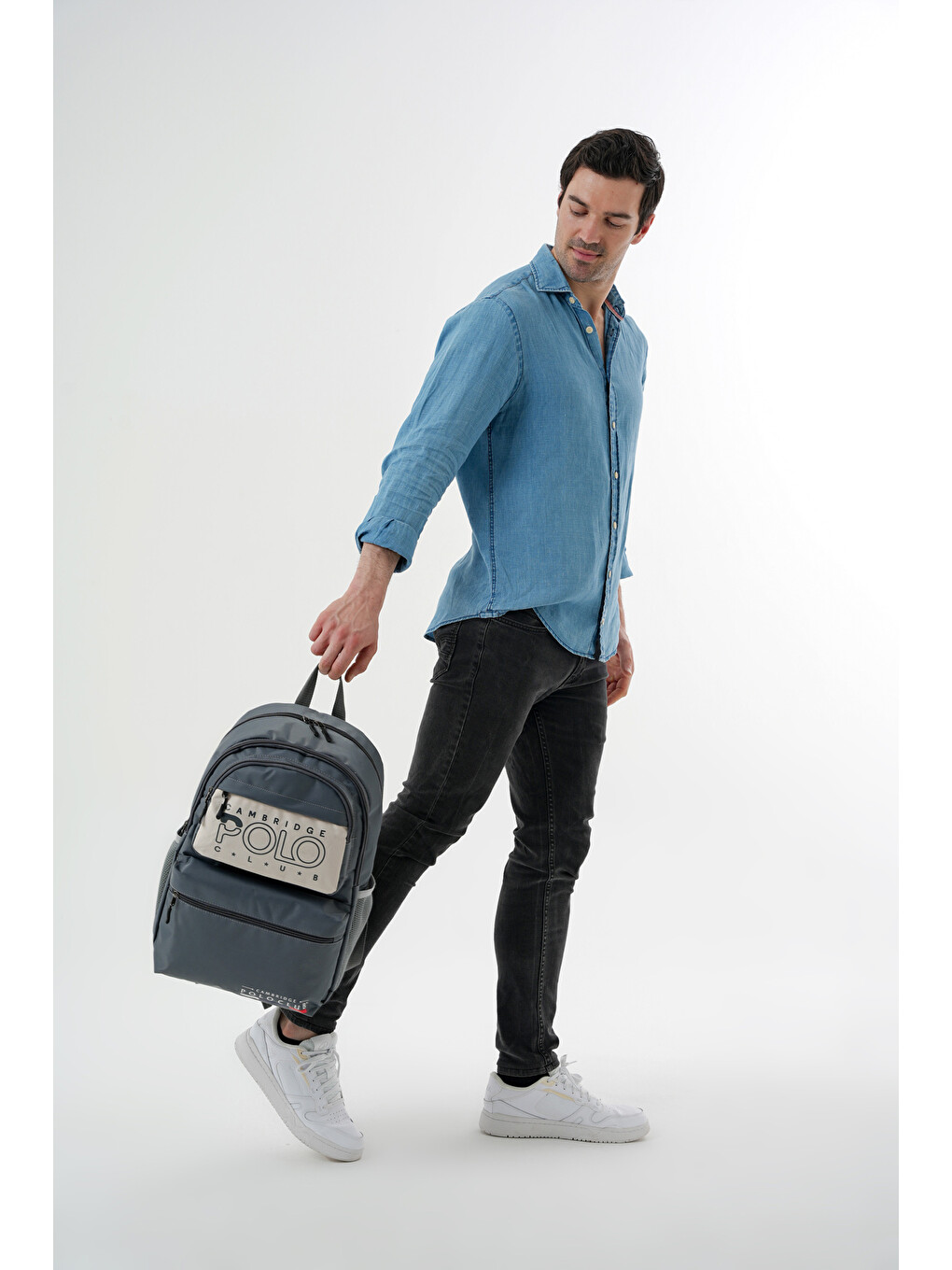 Bej Ergonomik Unisex Ortaokul Çantası-5