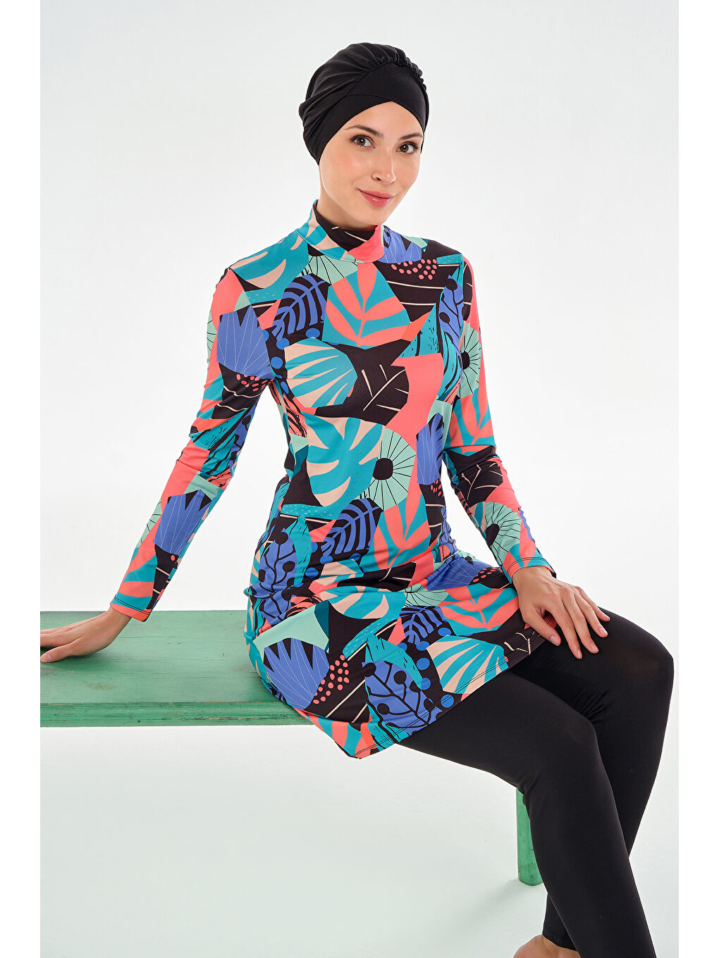 Elastanlı Tam Kapalı Tesettür Mayo 2104 Siyah-2