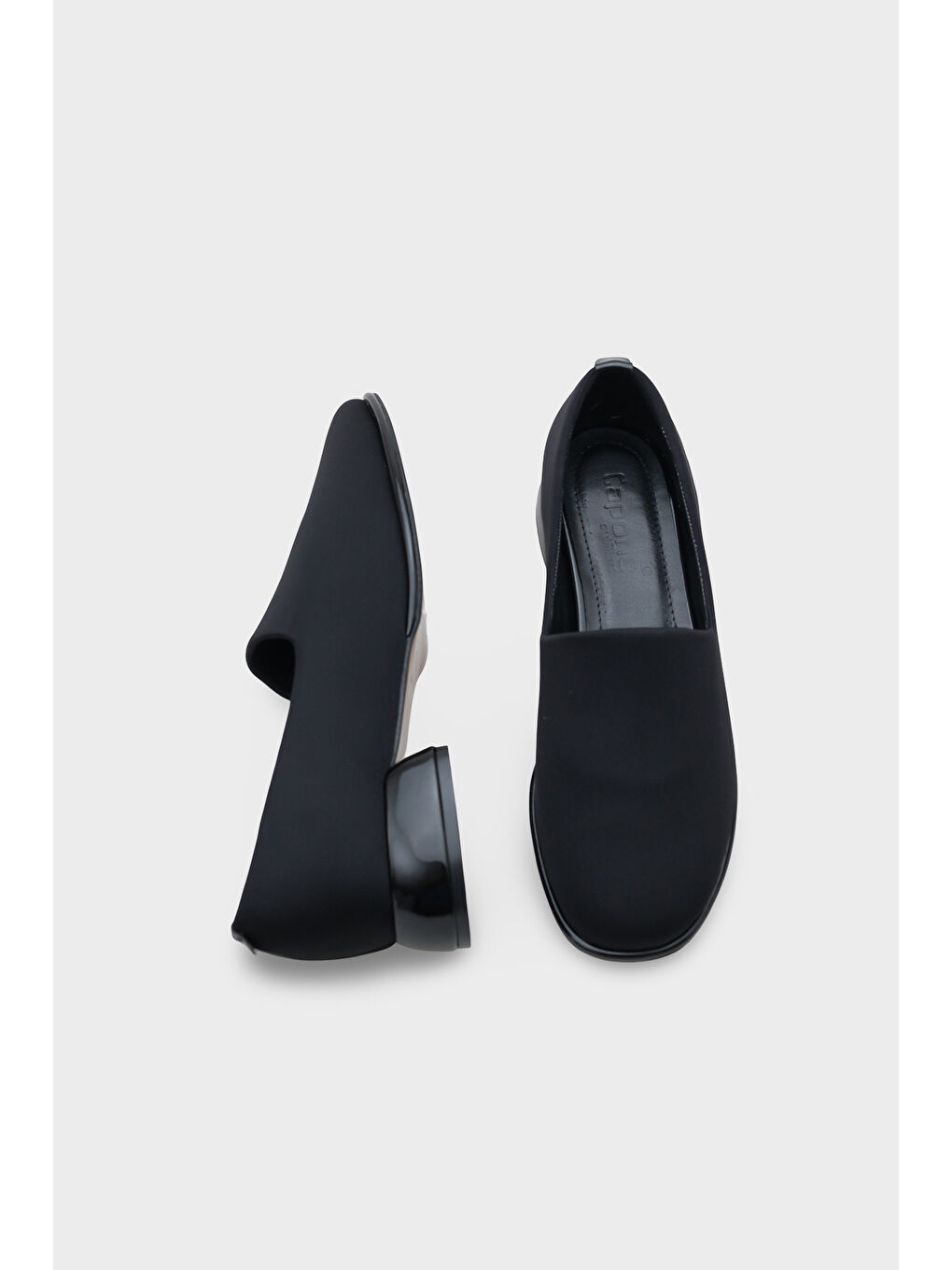 Siyah Rosy Streç Kısa Topuklu Konfor Kadın Ayakkabı-4