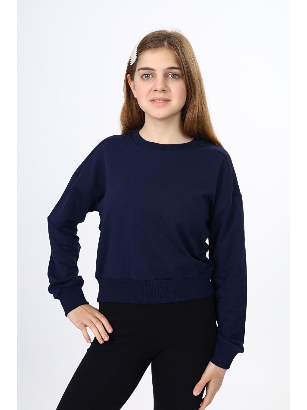 Kahverengi Kız Çocuk Okul Sweatshirt-6