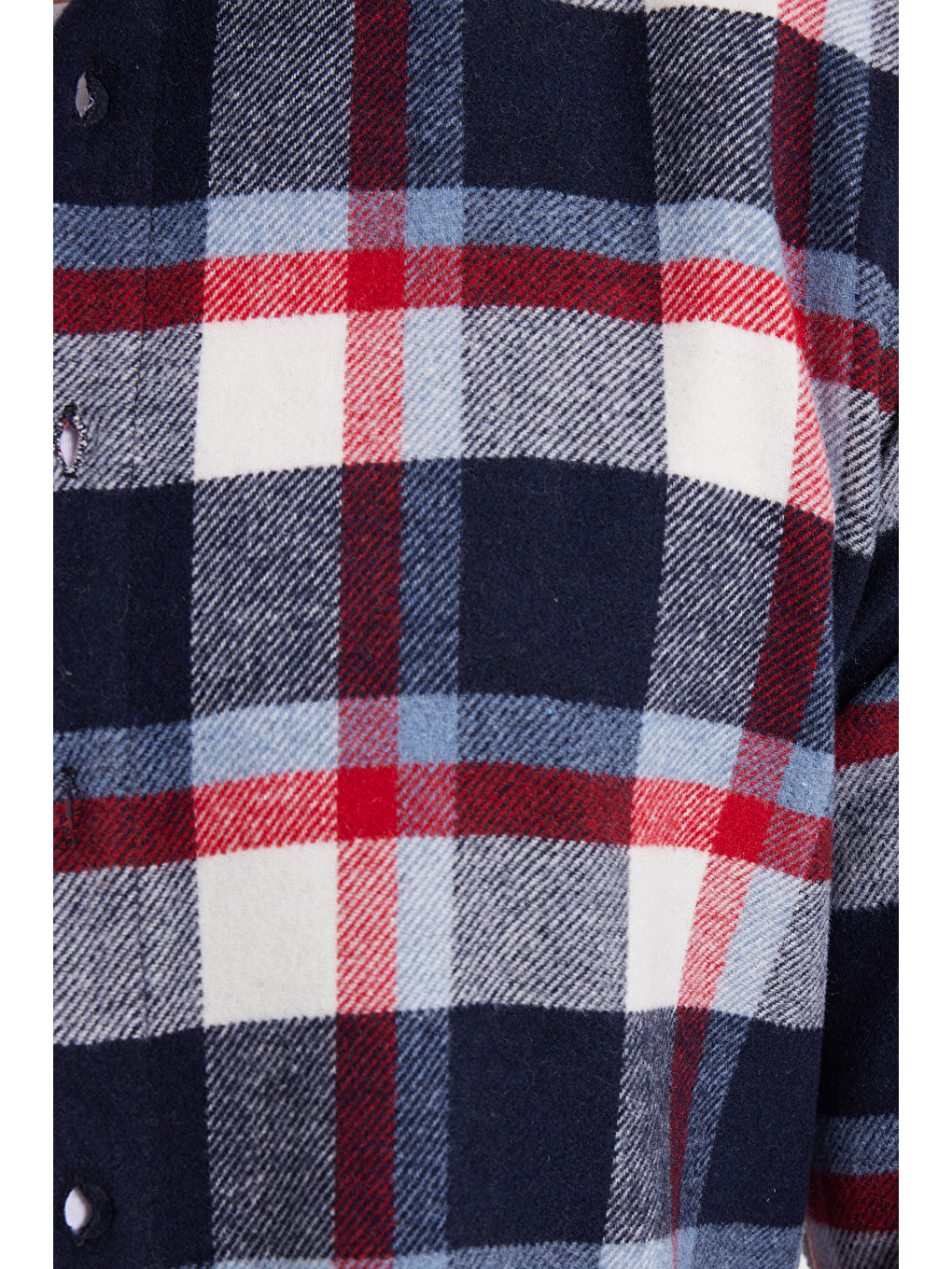 Ekru Erkek Slim Fit Dar Kesim Kareli Kışlık Oduncu Gömlek-4