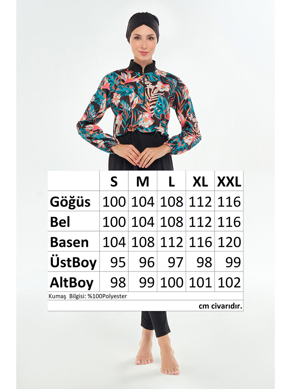 Tam Kapalı Tesettür Mayo 2402 Siyah-3