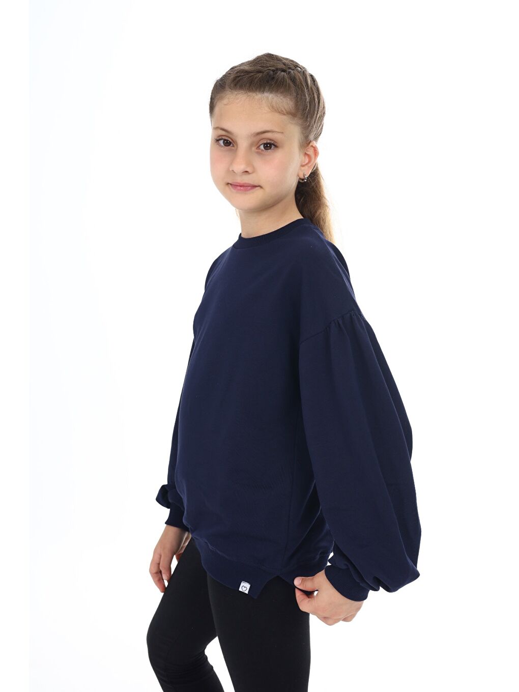 Lacivert Kız Çocuk Okul Sweatshirt-2