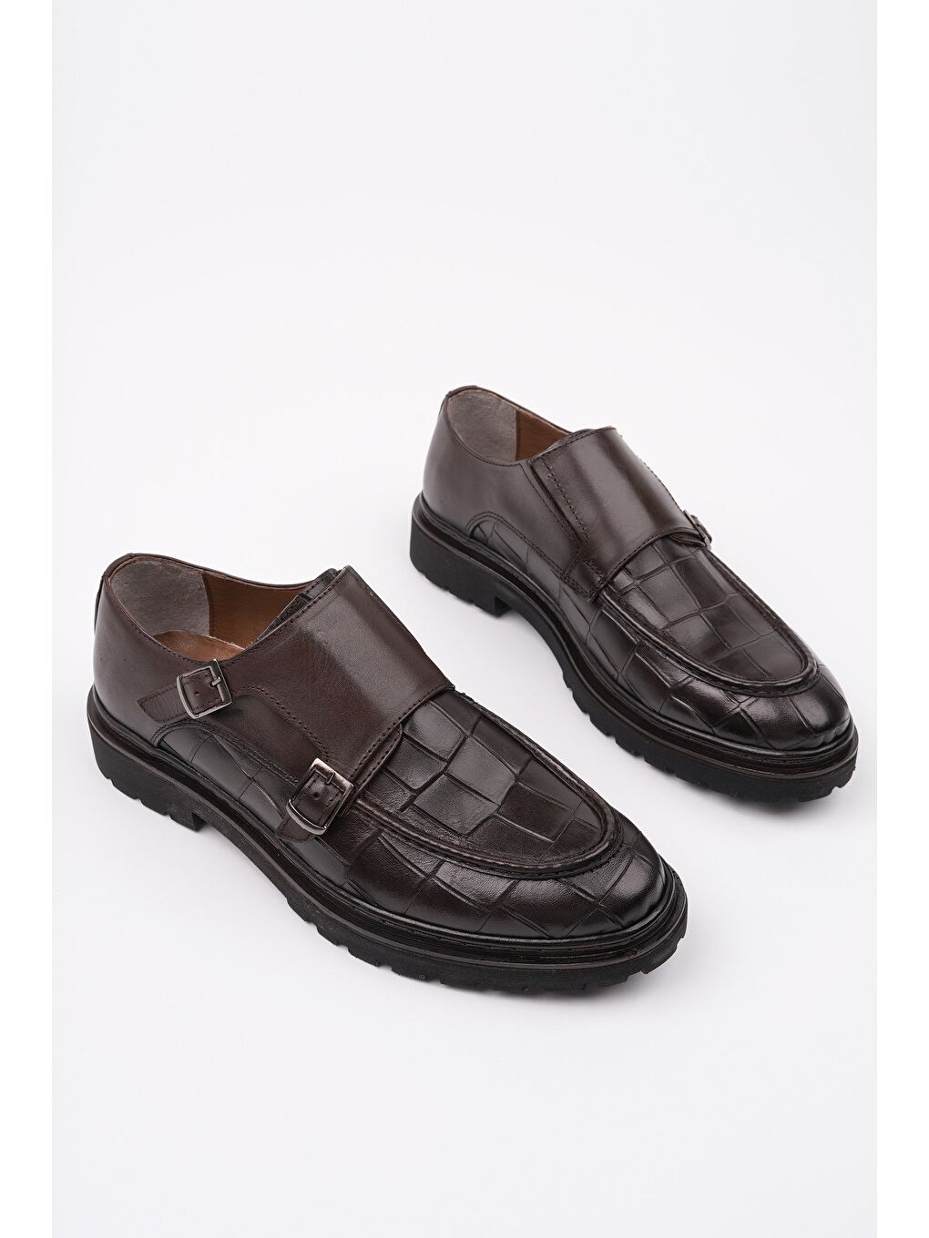 Kahverengi DİEGO Klasik Hakiki Deri Günlük Ortopedik Erkek Casual Ayakkabı-1