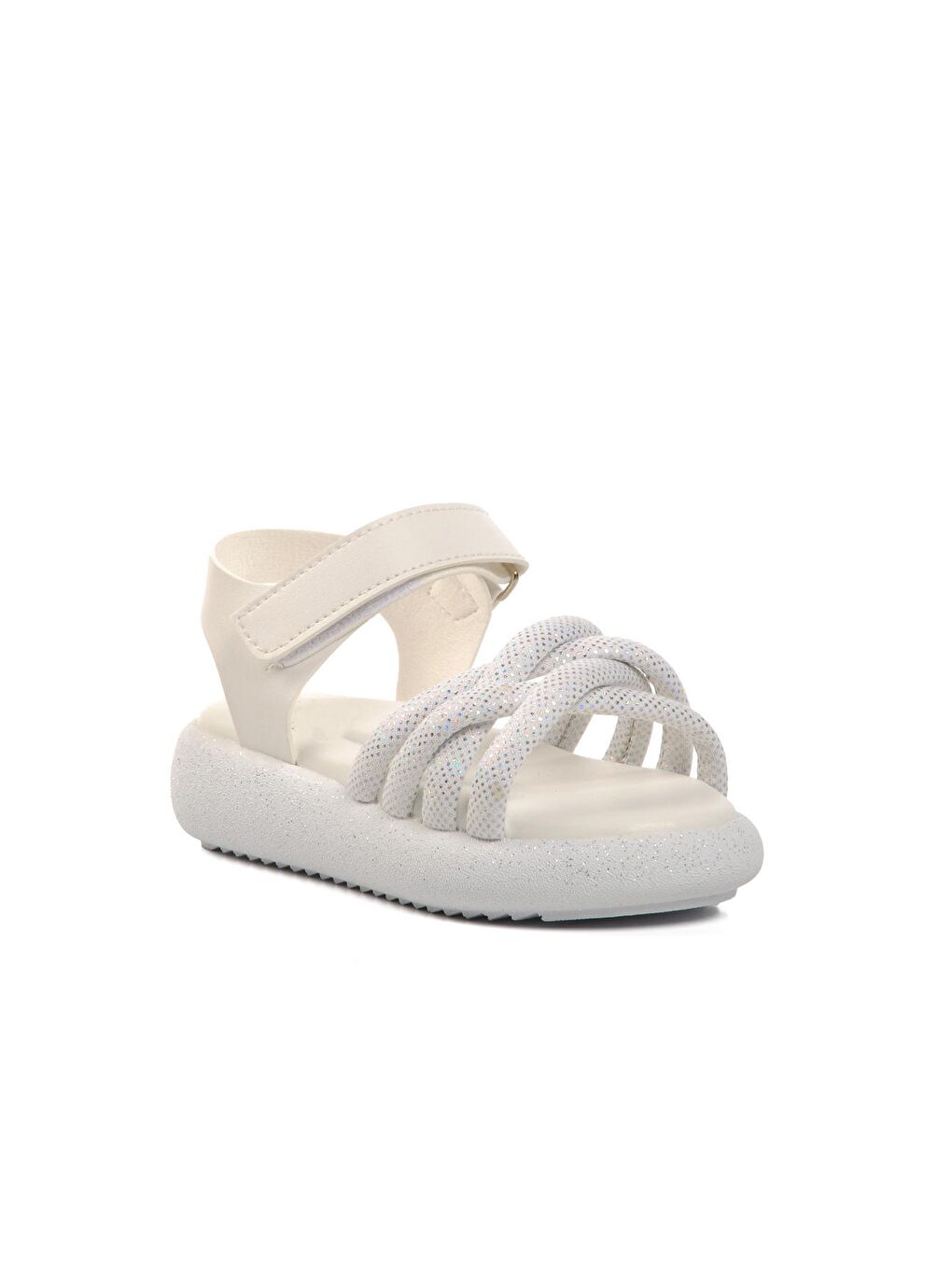 Beyaz Kız Çocuk Sandalet 24-401-P-3