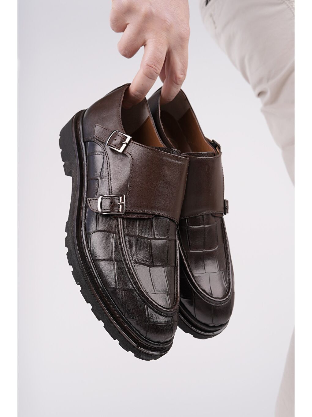 Kahverengi DİEGO Klasik Hakiki Deri Günlük Ortopedik Erkek Casual Ayakkabı-4