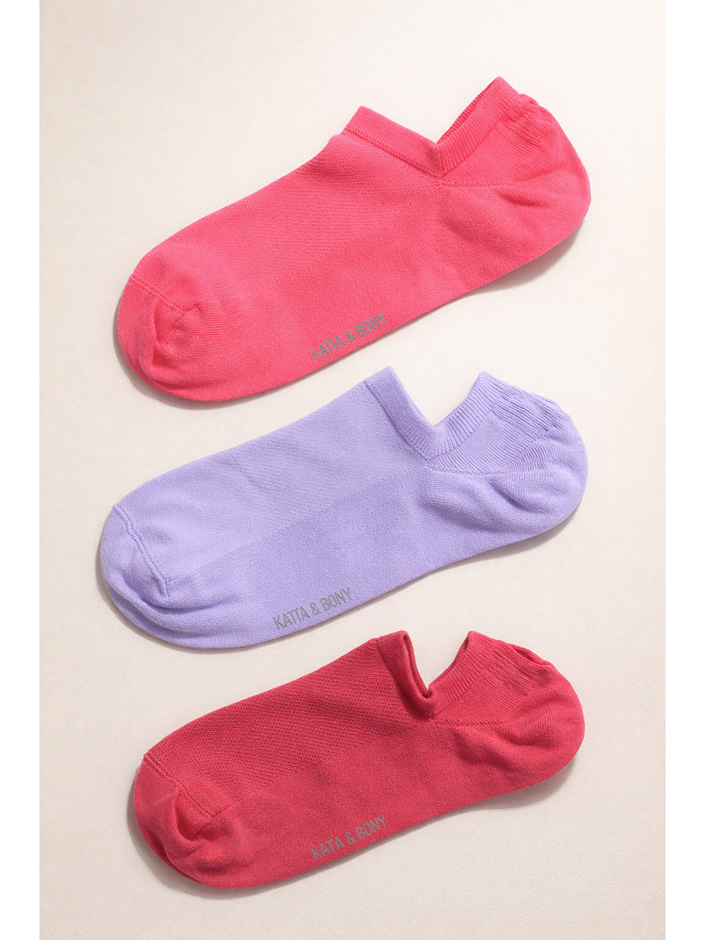 Kadın 3'Lü Basic Step Çorap Lila Mix