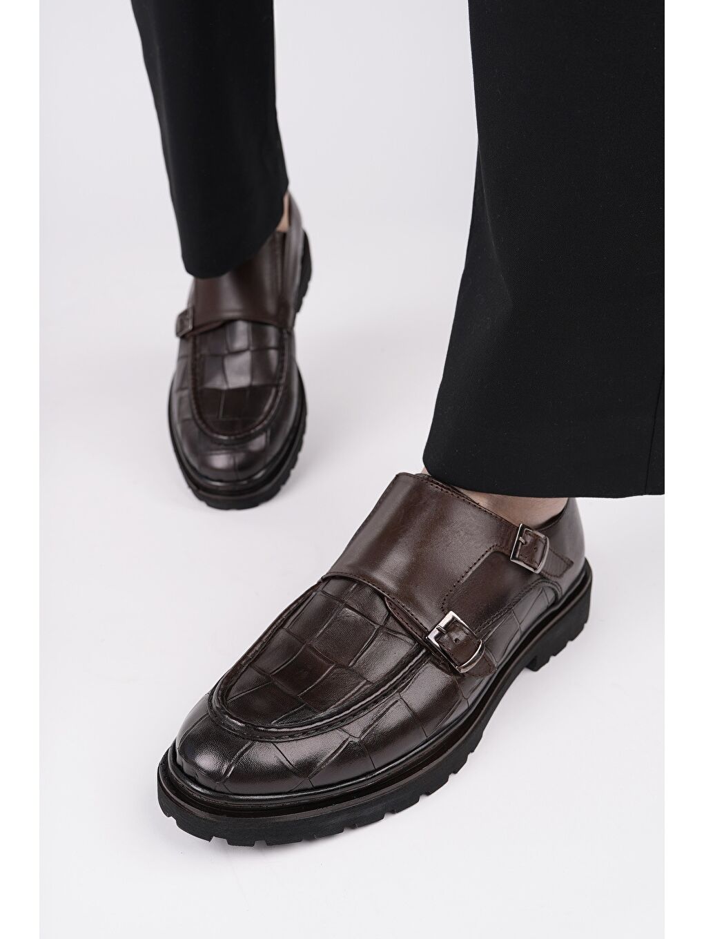 Kahverengi DİEGO Klasik Hakiki Deri Günlük Ortopedik Erkek Casual Ayakkabı-6