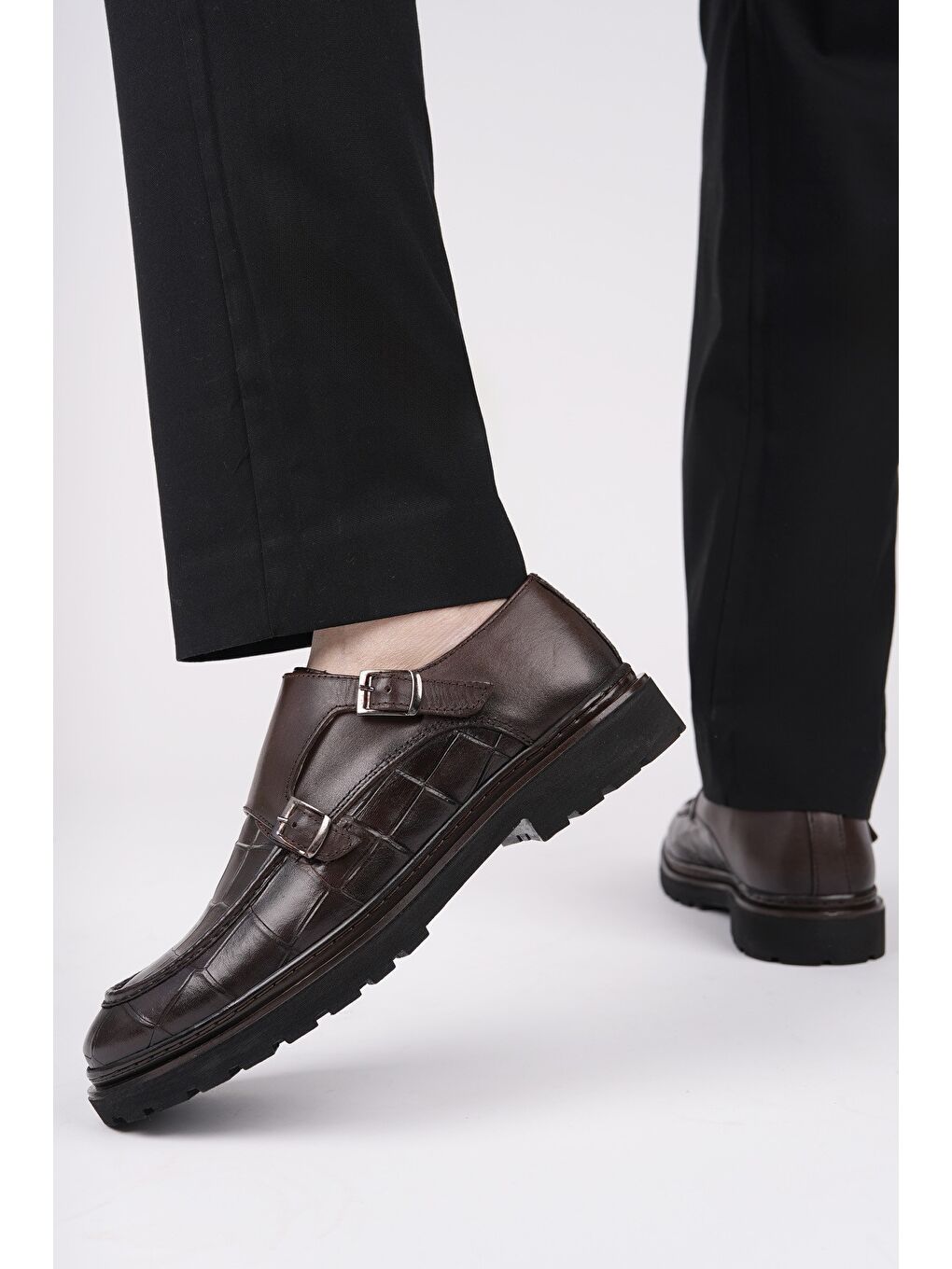 Kahverengi DİEGO Klasik Hakiki Deri Günlük Ortopedik Erkek Casual Ayakkabı-7