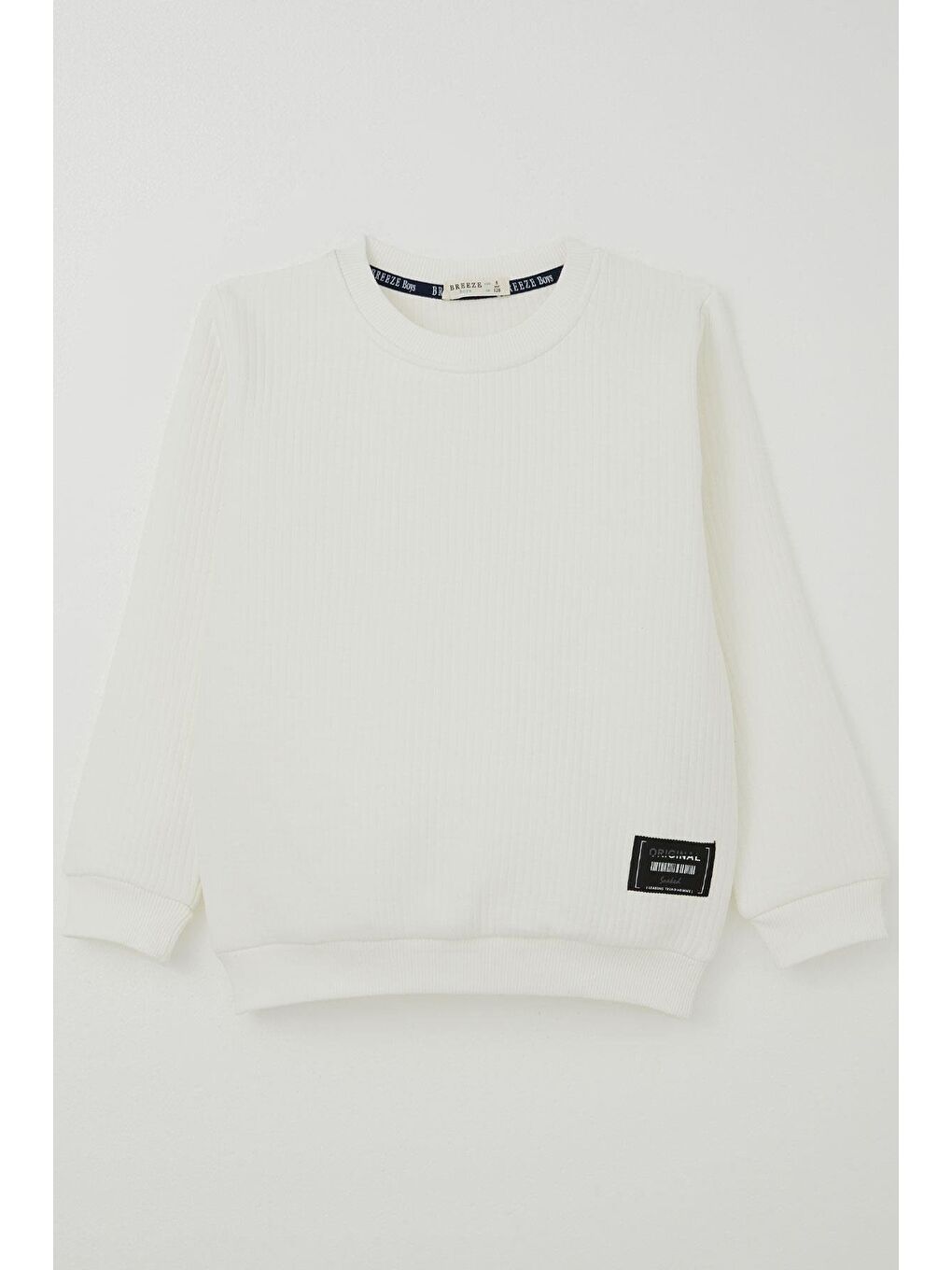 Erkek Çocuk Sweatshirt Arma Detaylı Ekru (8-14 Yaş)