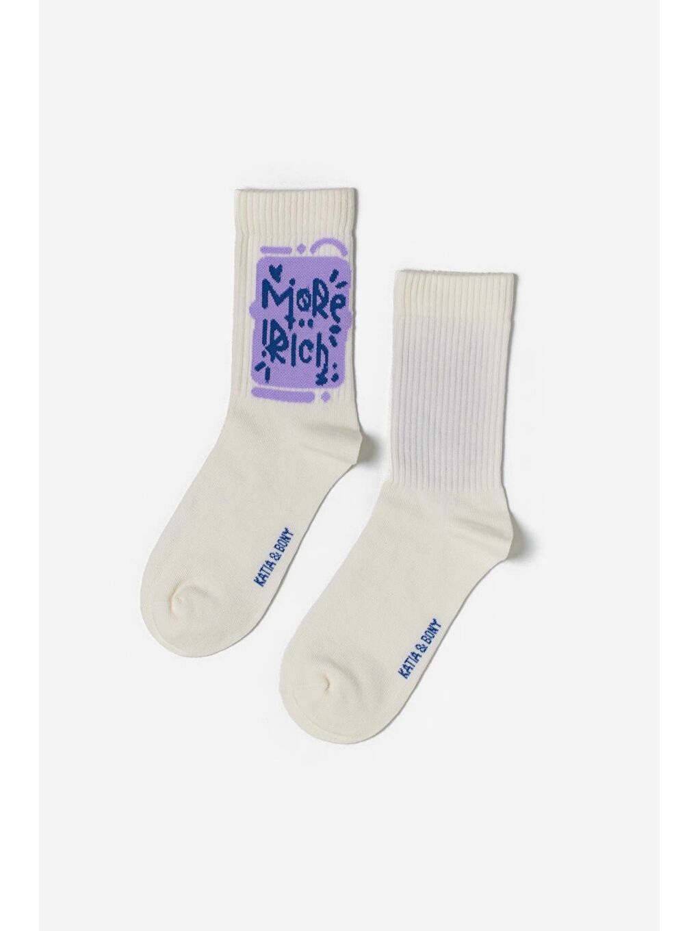 Lila Renkli Bakılı Soket Çorap