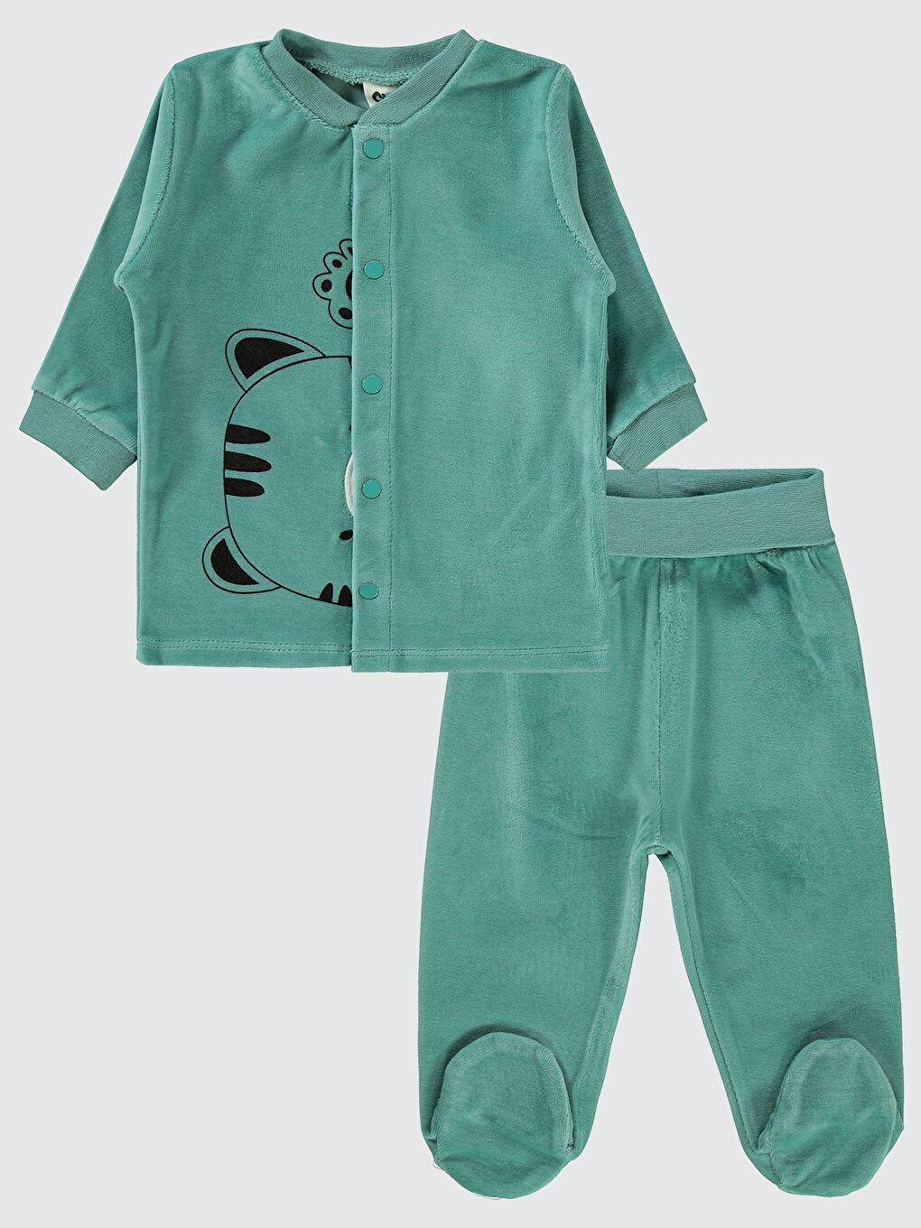 Civil Baby Kız Bebek Pijama Takımı 1-6 Ay Yeşil