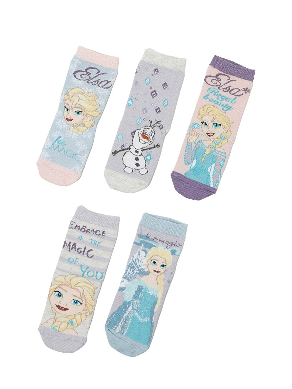 FROZEN Mor 5'li Kız Çocuk Soket Çorap