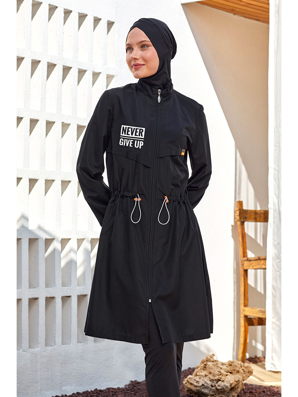 Tam Kapalı Tesettür Mayo Ever 1402 Siyah