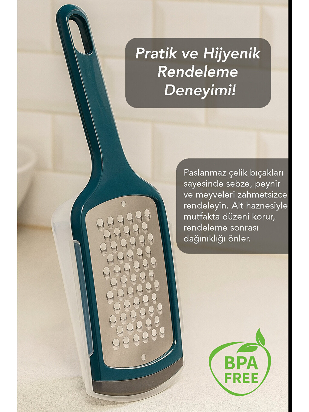 Bej 1 Adet Hazneli Rende-1