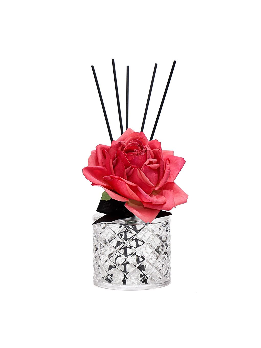 Renksiz Kristal Gül Serisi- Şeffaf Cam/Garden Rose Oda Kokusu