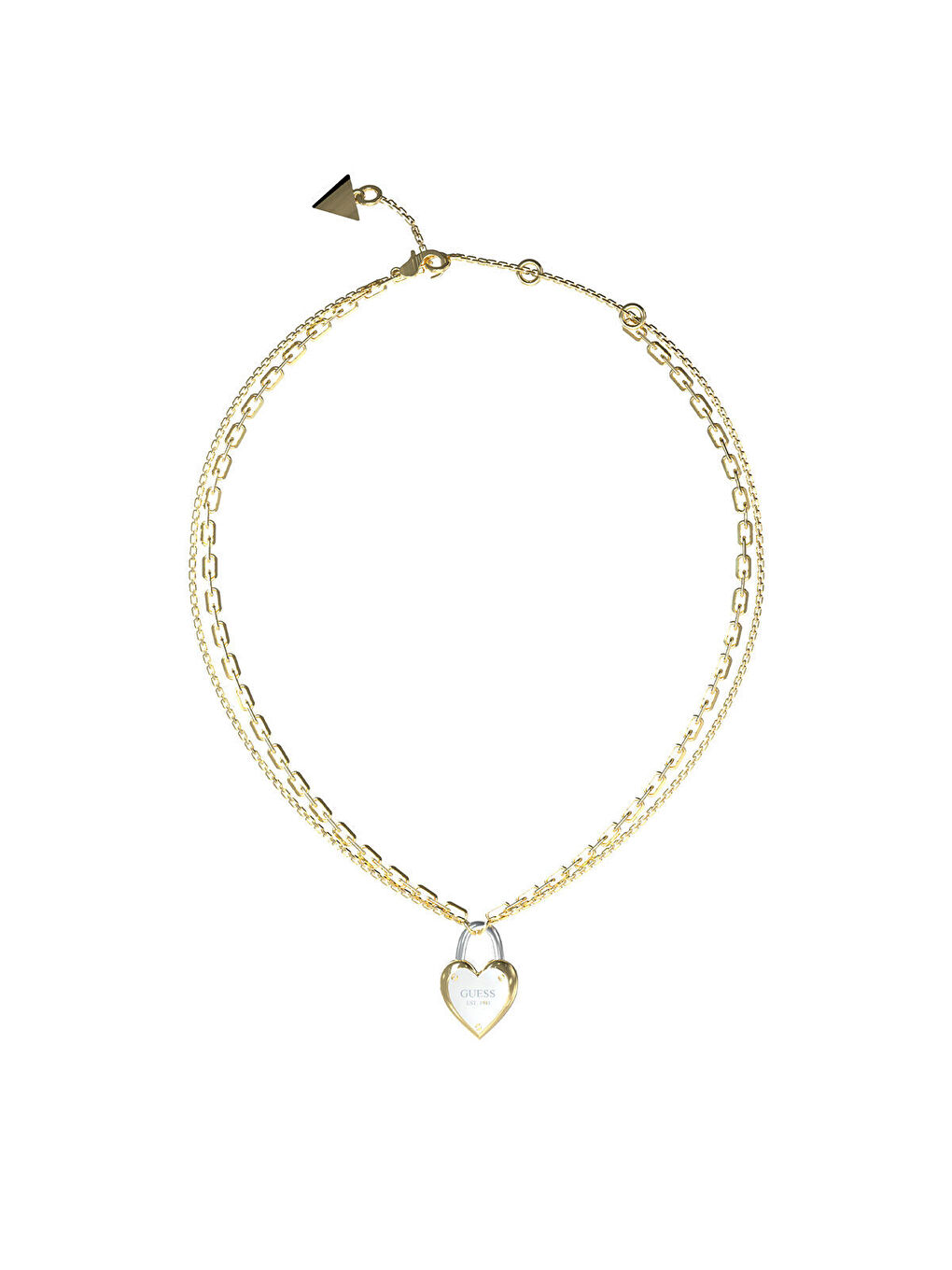 Sarı JGUJUBN04208JWYGRHTU Kalpli Kadın Kolye