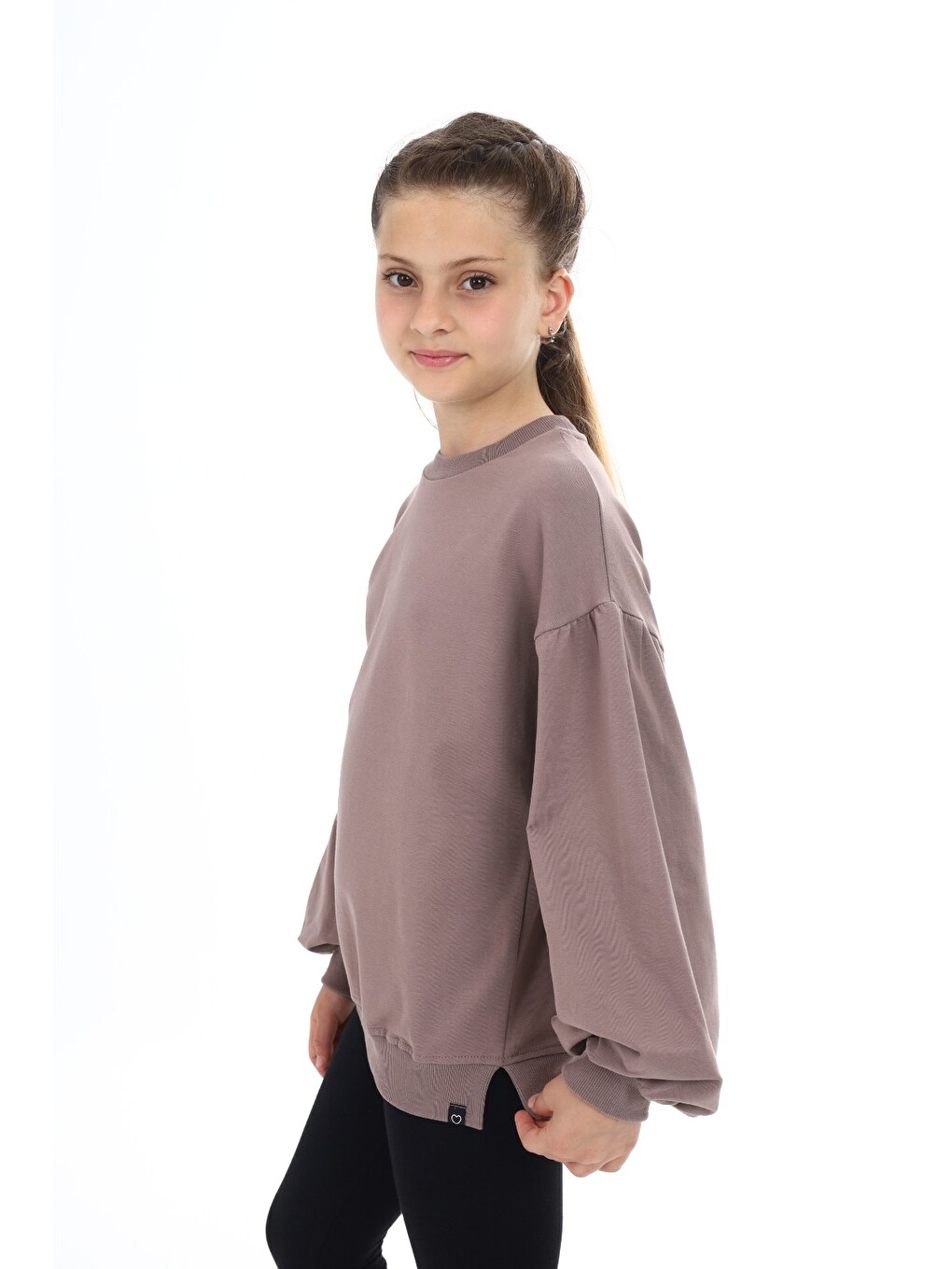 Kahverengi Kız Çocuk Okul Sweatshirt