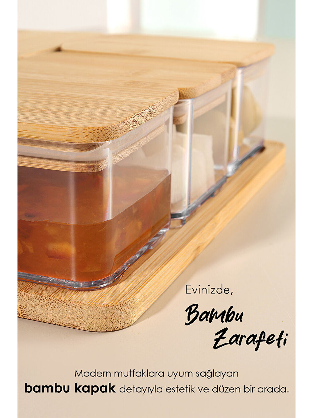 Bej TEPSİLİ-KARE-6 MİNİ-BAMBU-KAHVALTILIK-3