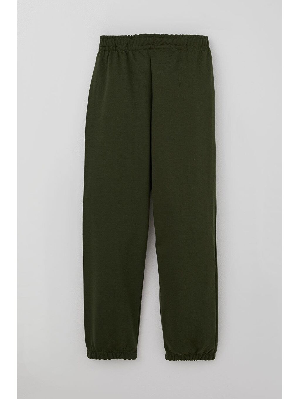 Erkek Çocuk Eşofman Altı Bağcık Aksesuarlı Arma Detaylı Koyu Haki Yeşil (4-7 Yaş)-1