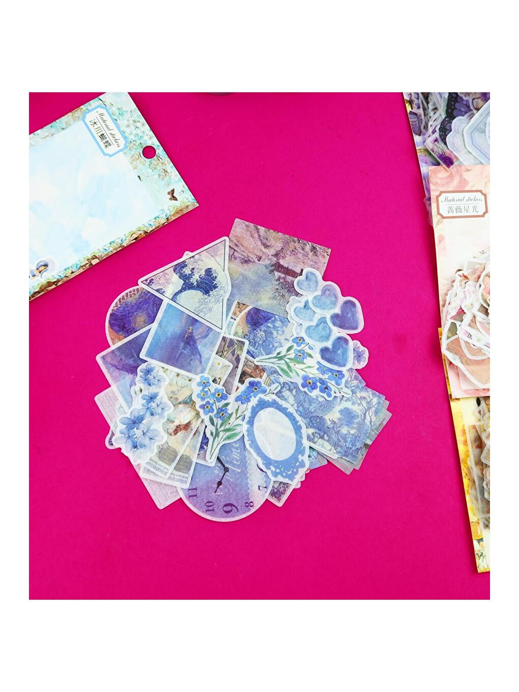 Scrapbook Uyumlu 100'lü Retro Sticker Paketi – Vintage Tarz Bm-1778-1