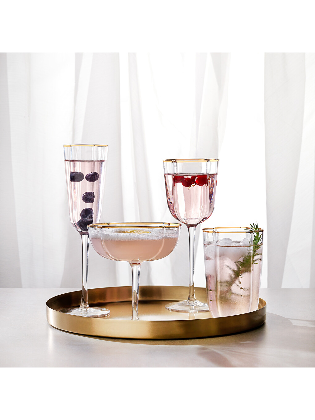 Sarı Ruth 6 Lı Ayaklı Kase 330 Ml-gold01
