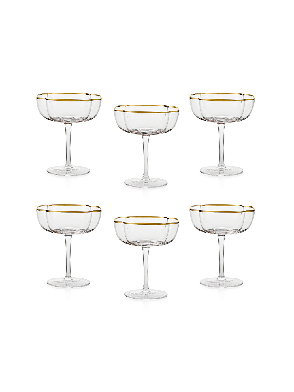 Sarı Ruth 6 Lı Ayaklı Kase 330 Ml-gold01-1