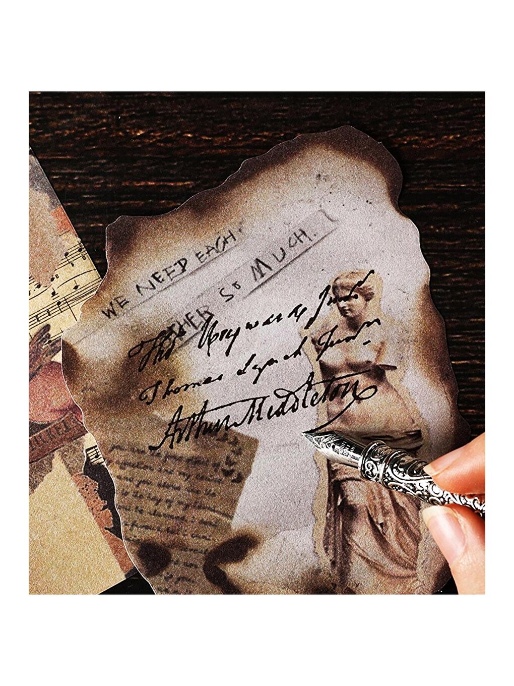 Vintage Tarzı Retro Scrapbook Kağıt Seti (28 Parça)-1