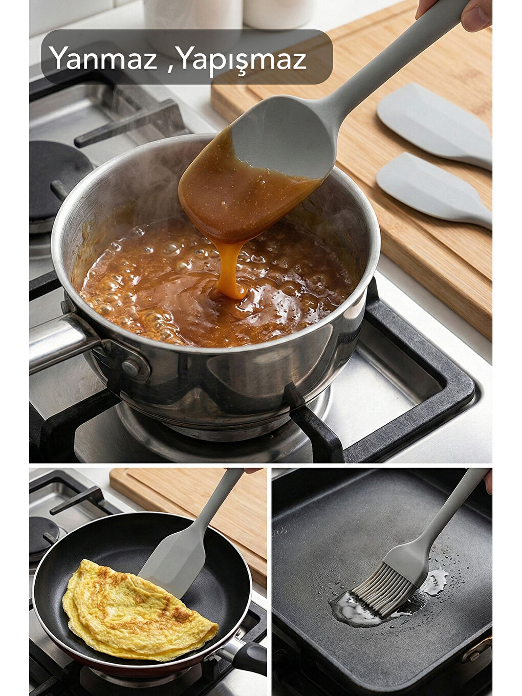 Gri 6'lı Spatula Seti-3